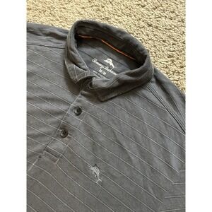 Men's Tommy Bahama Short Sleeve Striped Polo - Medium